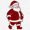 Vector art of a smiling Santa Claus in holiday attire.
