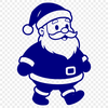 A vector graphic depiction of Santa Claus in a classic winter outfit.