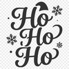 A festive Christmas quote with a playful Ho Ho Ho design.
