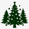 A stylized illustration of a festive Christmas tree in a vector format.