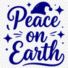 Christmas peace on earth quote vector design for cutting machine and laser engraving