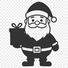 A vector illustration of Santa Claus in a traditional festive attire.