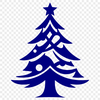A geometric vector art representation of a festive holiday Christmas tree decoration.