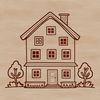 A 2D illustration of a house in vector format.