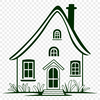Various House Styles Vector Graphics A simple vector illustration of a house in various styles suitable for design and crafting.