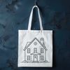 Minimalist Home Layout SVG Illustration A minimalist house design created as an SVG graphic.