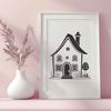 Free Vector House Design A simple illustration of a house in vector format.