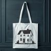 Minimalist Building Vector Art A minimalist illustration of a simple house with basic design elements.