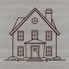 A simple house illustration created as an editable vector graphic.