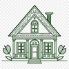 Free Home Building Clip Art Design A simple house illustration designed in vector art format.
