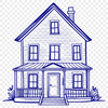 Simple House Icon SVG A simple house icon in vector format, ideal for graphic design and crafting projects.