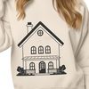 Simple House Clip Art A simple illustration of a single-family home with a roof and walls.