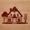 Vector illustration of a house, ideal for graphic design and cutting machine projects.