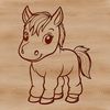A majestic equine illustration for design projects A digital illustration of a horse in a neutral background.