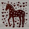 Lovely Horse Clip Art A digital SVG representation of a horse featuring heart decorations.