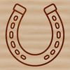 Horse shoe SVG template for laser cutting and design