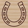 Horse shoe SVG cut file for laser engraving and web design