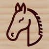 A graphic representation of a horse created using scalable lines and shapes.