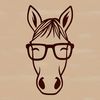 A detailed illustration of an animal wearing glasses in vector format.