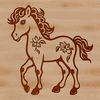 A detailed illustration of a horse's head, designed as vector art suitable for various digital applications.
