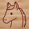 Equine Vector Art for Cutting Machines A digital illustration of a horse in vector format, suitable for cutting machines and laser engraving.