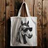 Equine Fashion Icon A horse depicted wearing sunglasses in a stylized format, suitable for digital design projects.