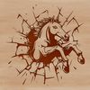Equine Illustration Vector Art A digital illustration of an equine animal with a dynamic pose, suitable for various designs and projects.