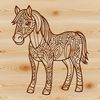 Horse Silhouette in Vector Format A detailed outline of a horse in vector format.