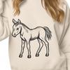 Simple Horse Design SVG An illustration of a horse in a simple vector design.