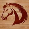 Equestrian Vector Graphics An SVG image of a horse designed for various design applications including digital art and laser cutting projects.