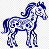 Horse Vector Illustration In SVG, PNG, PDF And DXF Formats