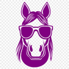 Beautiful Horse Wearing Sunglasses - Free DXF Download