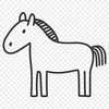 High-resolution clip art image of a horse designed for digital use.