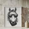 Beautiful Horse Artwork In SVG For Free Download