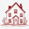 Simple vector house design suitable for digital cutting machines and laser cutters.