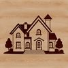 Simple illustration of a residential building.