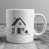 Free Vector House Design Clip Art A 2D illustration of a single-family residence with a simple roofline and basic architectural features.