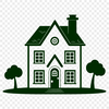 Simple House Icon Vector Graphic Simple house icon in vector format with clean lines and basic details.