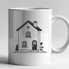 Simple Home Illustration in Vector Format Simple house illustration in vector format, suitable for digital crafting projects.