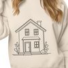 Free house design clip art for creative projects A simple house illustration created in vector format for various design purposes.