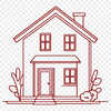 Editible House Vector Art A simple, editable vector illustration of a residential house, suitable for cutting machines or laser cutters.