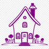 Cozy Residential Design SVG Vector graphic representation of a residential home design.