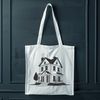 Cozy Residential House Illustration Simple 2D illustration of a residential house with basic architectural details.