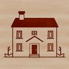 A simple, scalable vector graphic illustration of a residential building.