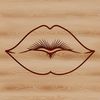 Detailed Anatomy SVG Vector Art A detailed illustration of human anatomy, specifically the lips, with precise lines and shapes.