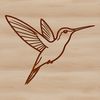 Free Vector Illustration - Hummingbird SVG A detailed illustration of a hummingbird in flight, suitable for vector design and cutting machine use.