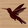Colorful Flying Hummingbird SVG Design Illustrated hummingbird flying in mid-air with vibrant colors.