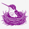 Hummingbird Silhouette A stylized vector graphic of a hummingbird perched on a branch.