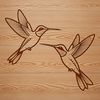 Free SVG Illustration of a Hummingbird A colorful illustration of a hummingbird in mid-flight, designed as a vector graphic.