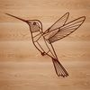 Whimsical Hummingbird SVG File A colorful hummingbird illustration, ideal for craft projects and digital designs.